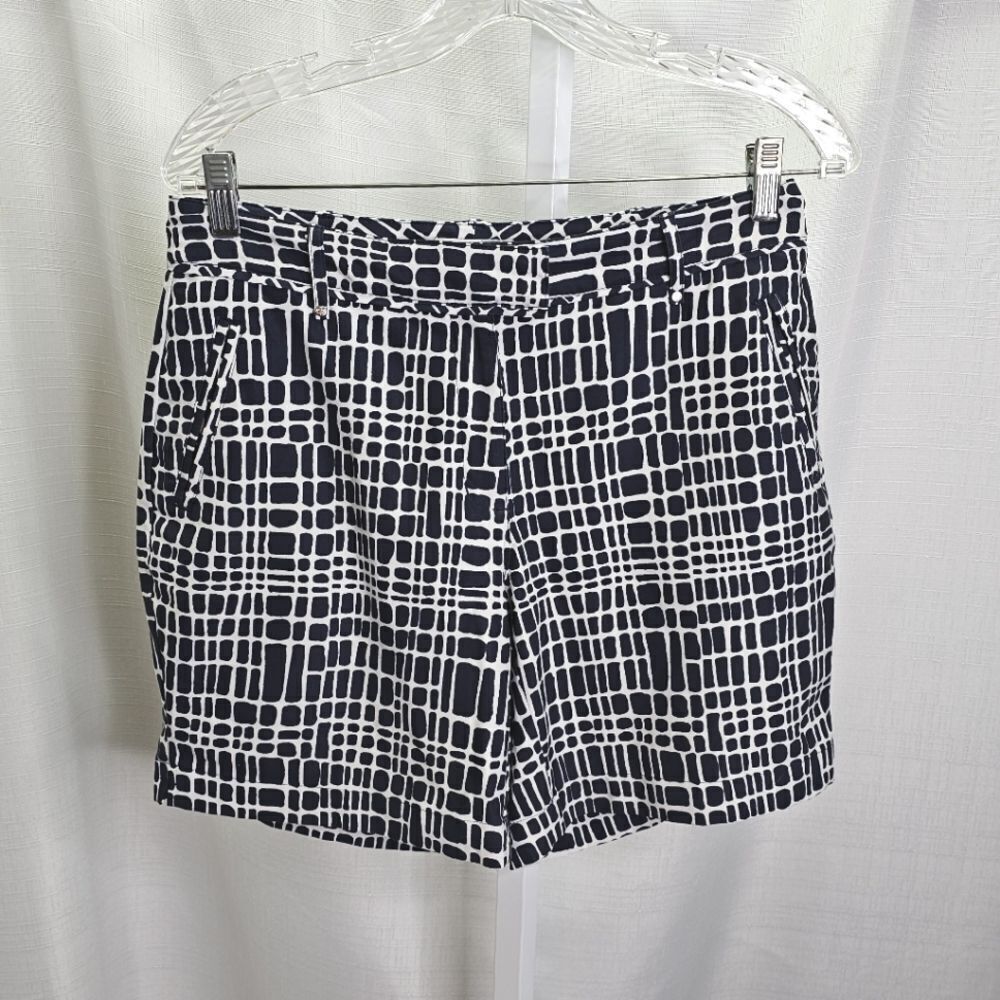 Lady Hagen Navy Blue Geo Print Performance Golf Shorts Size 6